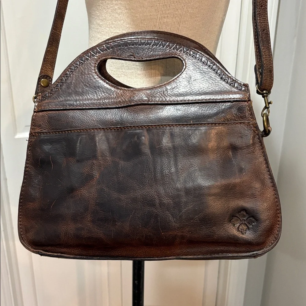 Patricia Nash brown tooled leather western purse with tassel - Picture 6 of 14